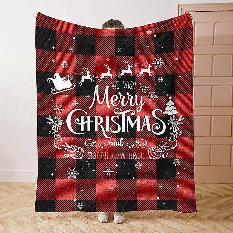 3D Christmas Print Series Sovfilt, Bäddsoffa Lakan Filt