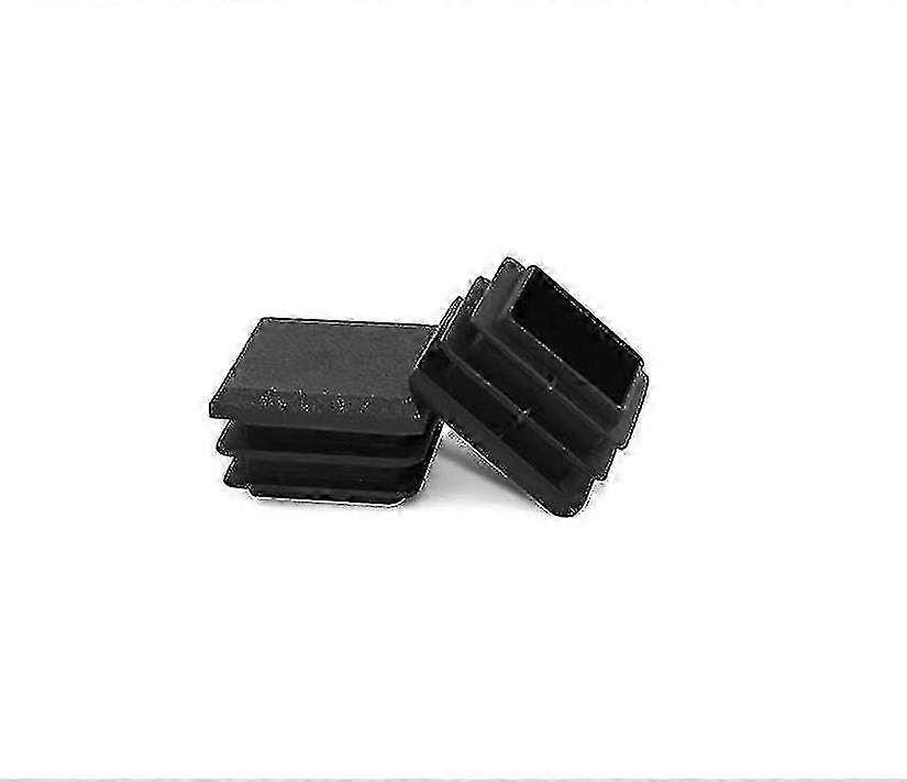 20 Pcs 25 X 25 Mm Flap Plugs For Square Tube, Square Black Plastic Plug End Cap For Pipe Tube, End C