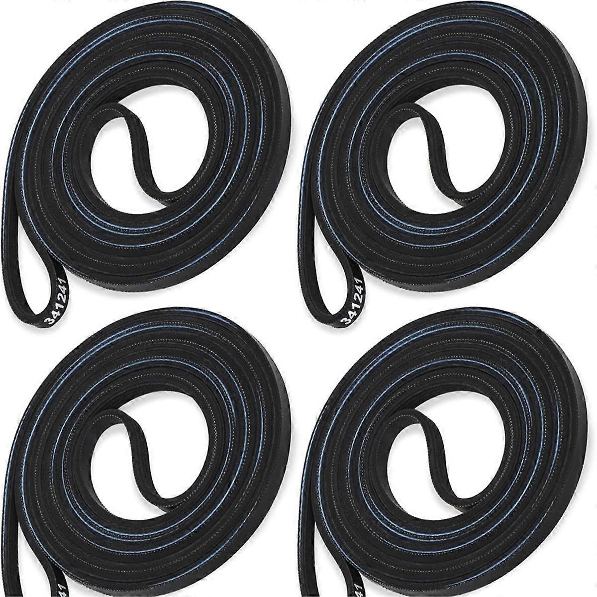 4pcs 341241 Dryer Drum Belt Compatible for Dryers