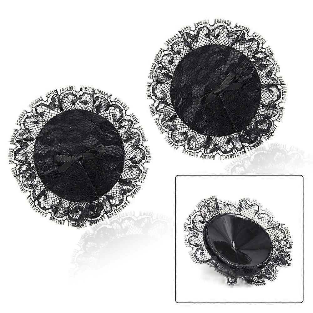 Black Lace Nipple Pasties - Adhesive Covers for a Flirty Seamless Look | Reusable