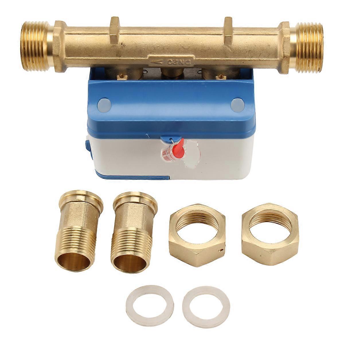 Tuya Zigbee Smart Ultrasonic Water Meter DN20 LCD Digital IP68