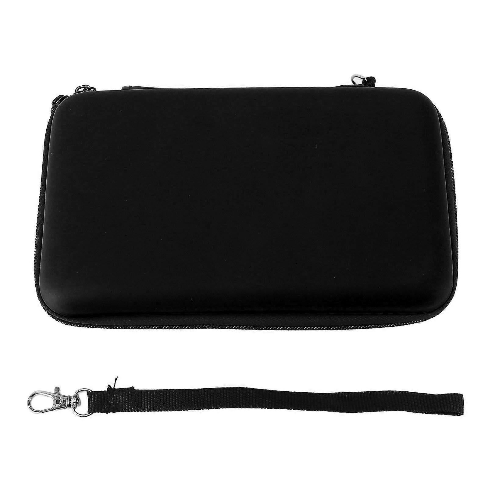 Game Console Carrying Case Portable with 8 Game Slot Inner Pocket Hard Shell Travel Protective Case for New 3DS XL Black