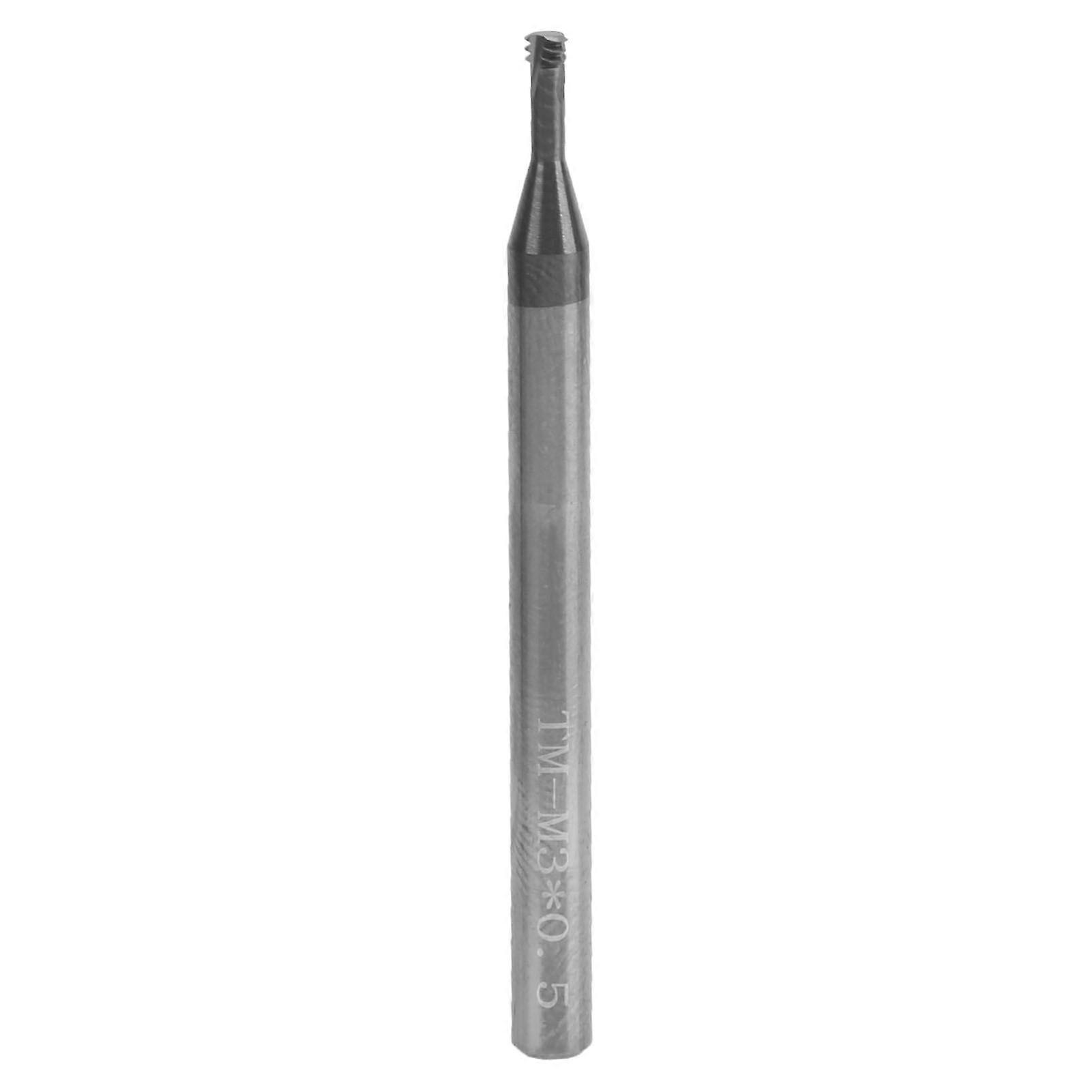 Thread Milling Cutter 3 Tooth Metric 60 Tungsten Steel CNC Hand Tool M3x0.5xD4x50