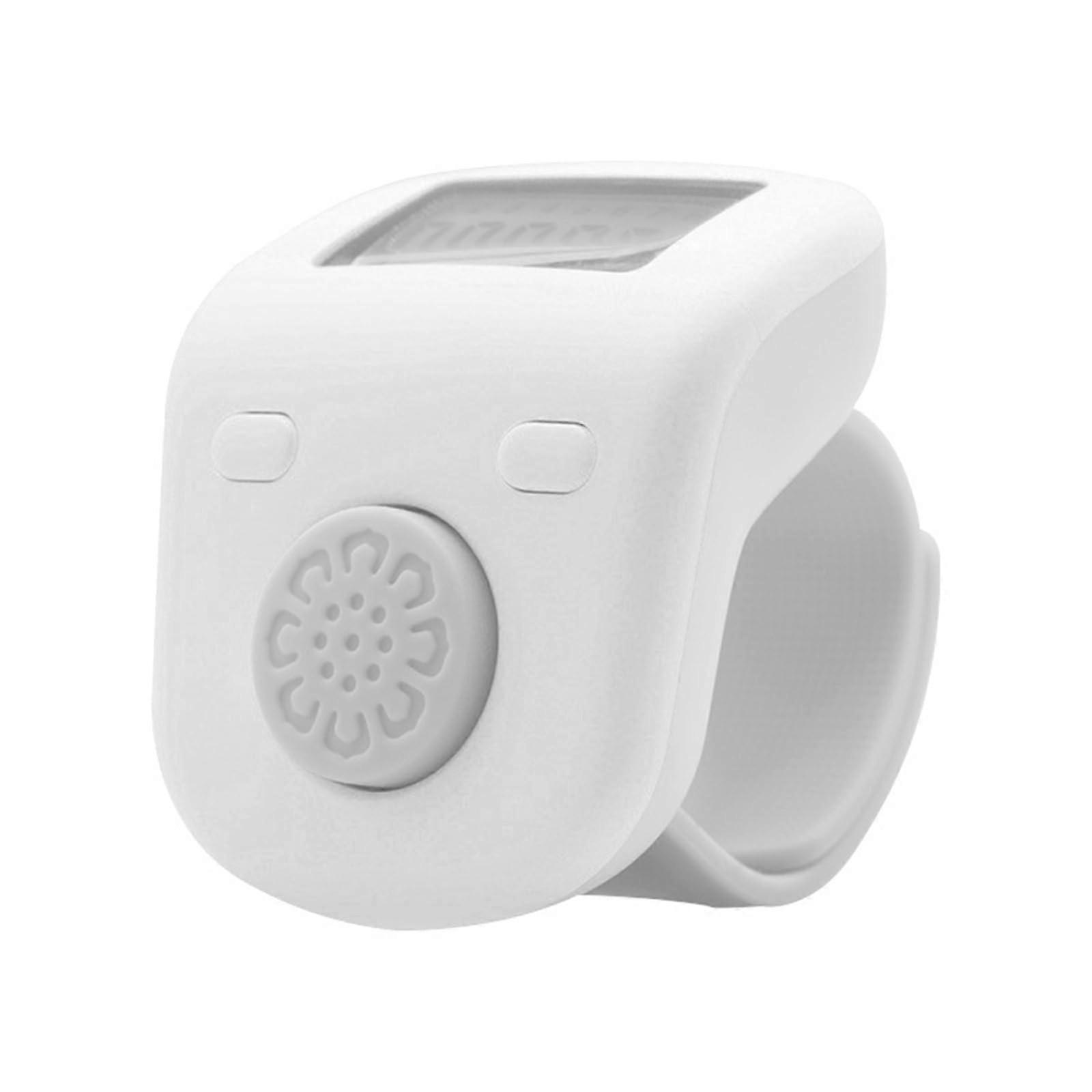 Lightweight 288 Count Finger Ringing Counter LED Display Tally Device For Manufacturing Sports Prayer Scorekeeping White