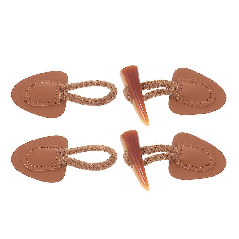 Resin Horn Toggle Button Sew-on Toggle for 10Pcs Coats Jackets Accessories