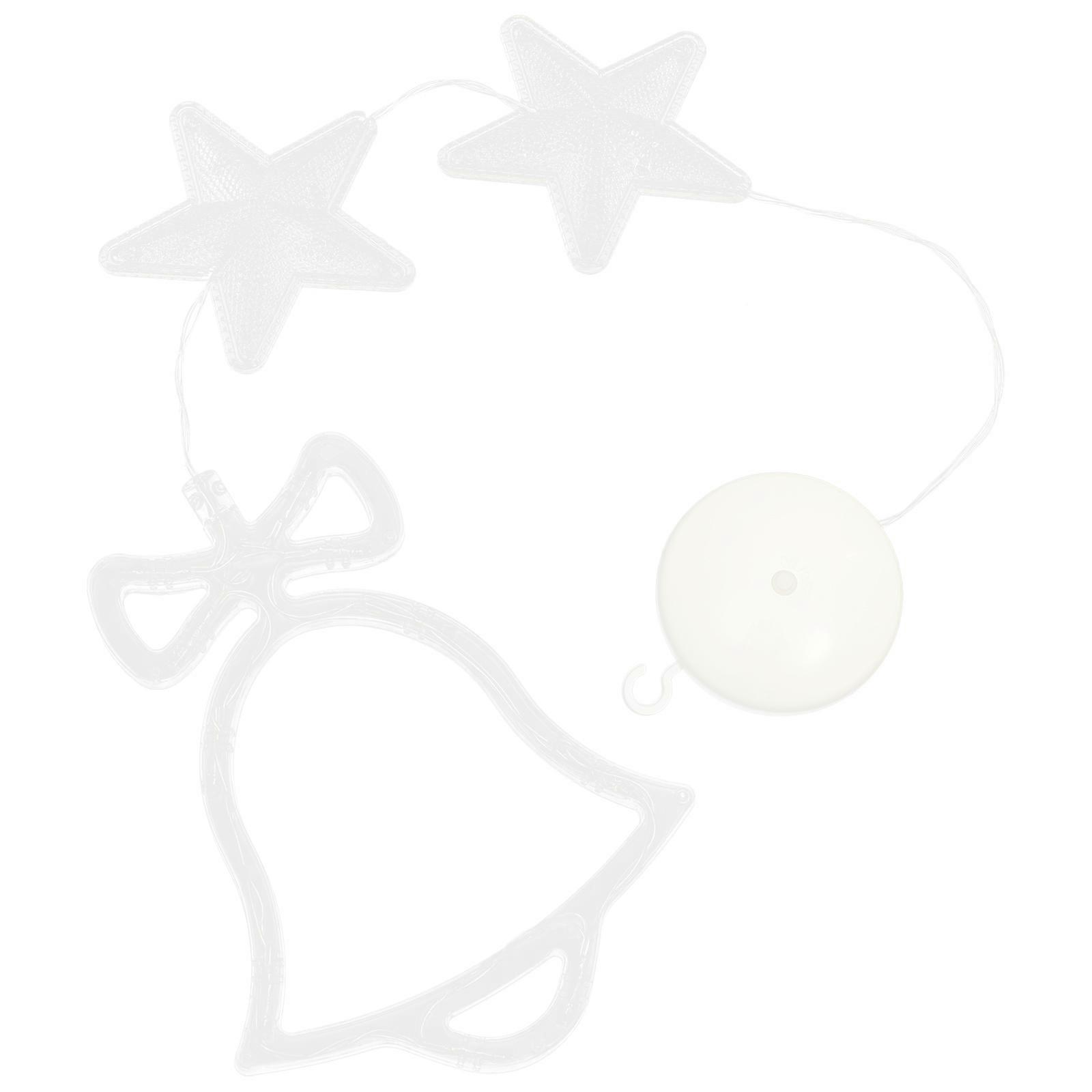 Christmas Party Light Suction Cup Window Light for Decor 4Pcs Assorted