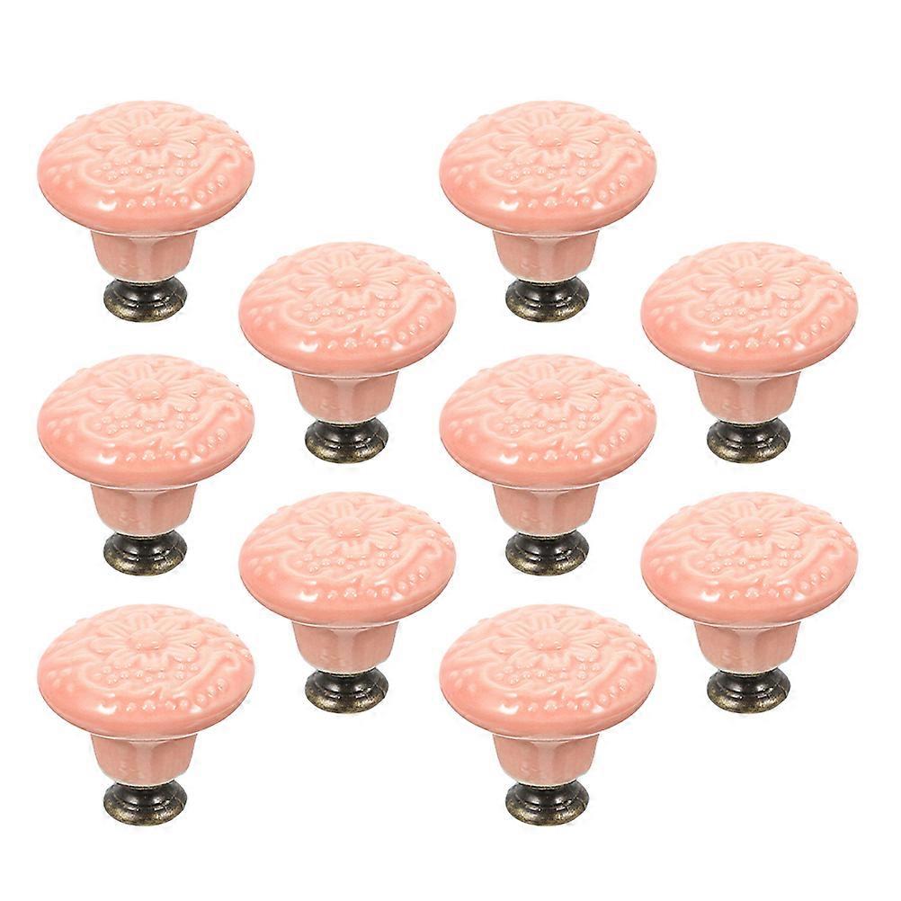 Pink Ceramic Drawer Knobs for Furniture Pulling Handle 20Pcs Set