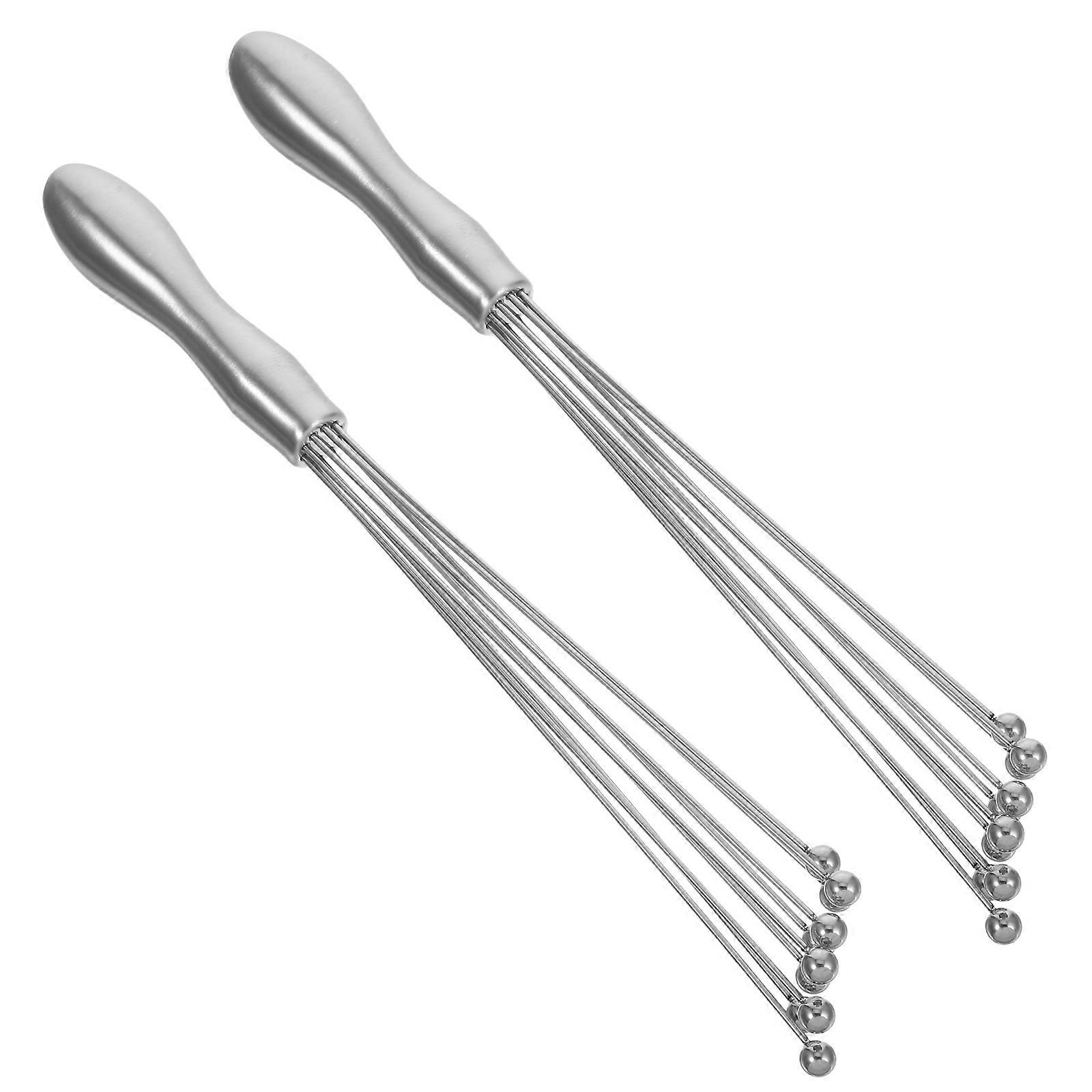 Handheld Whisk Stainless Steel Cooking Whisk for Egg Beating 10Pcs