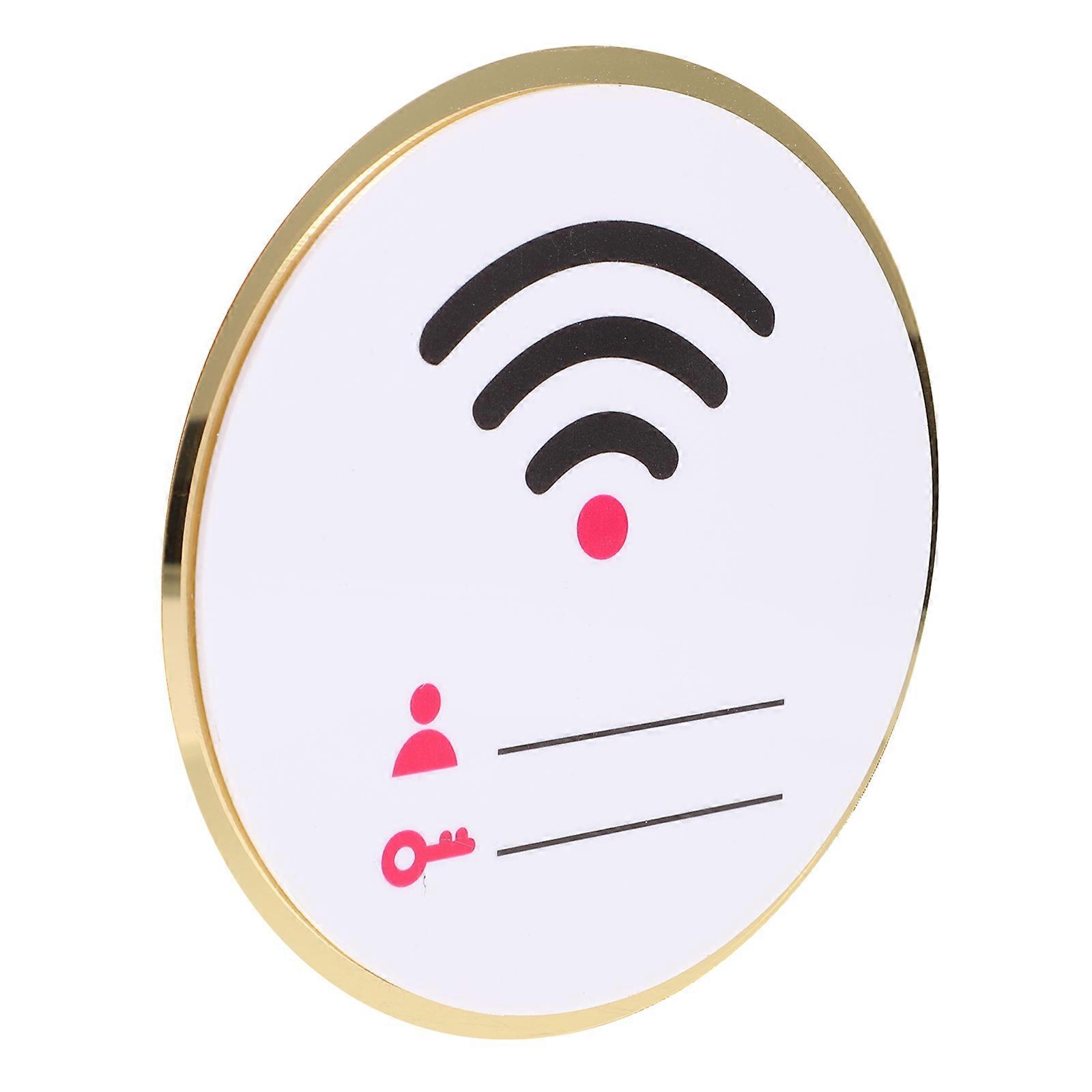 Wireless Network Sign Acrylic WiFi Password Sign for Hotel Use 4Pcs