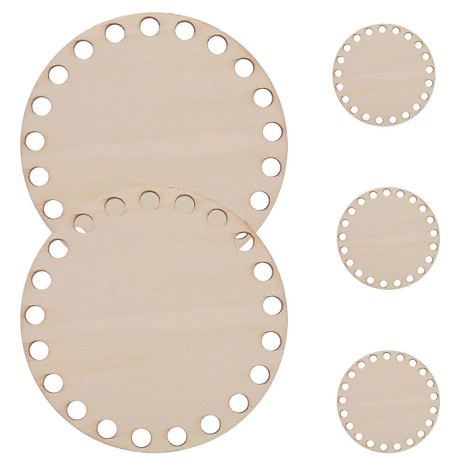 Wooden Bag Bottom for DIY Bag 20Pcs Beige Basket Weaving Base