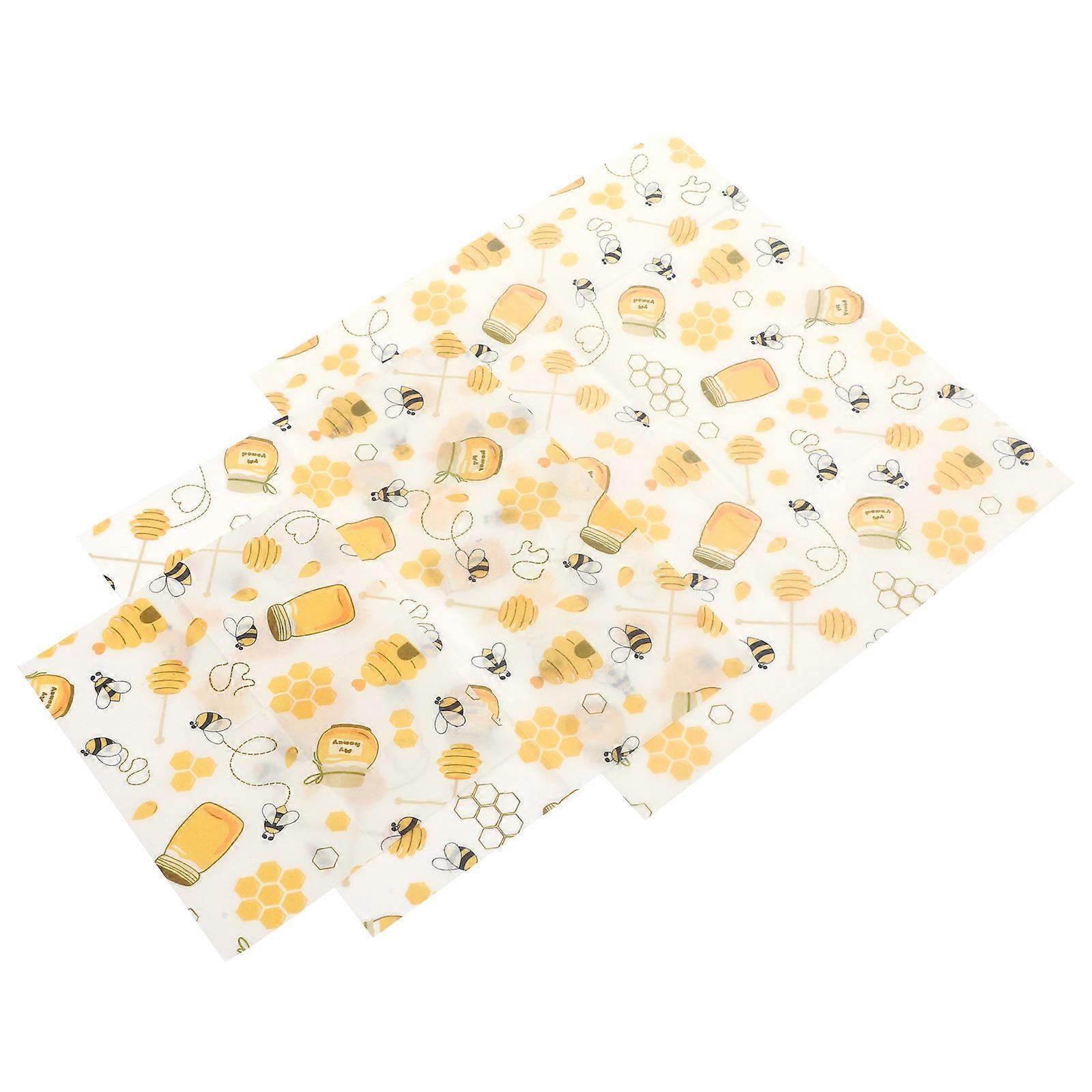 Fresh-Keeping Cloths 6 Pcs Beeswax Food Preservation Cloth Ideal For Snack Shop Wrapping Food Rectangular