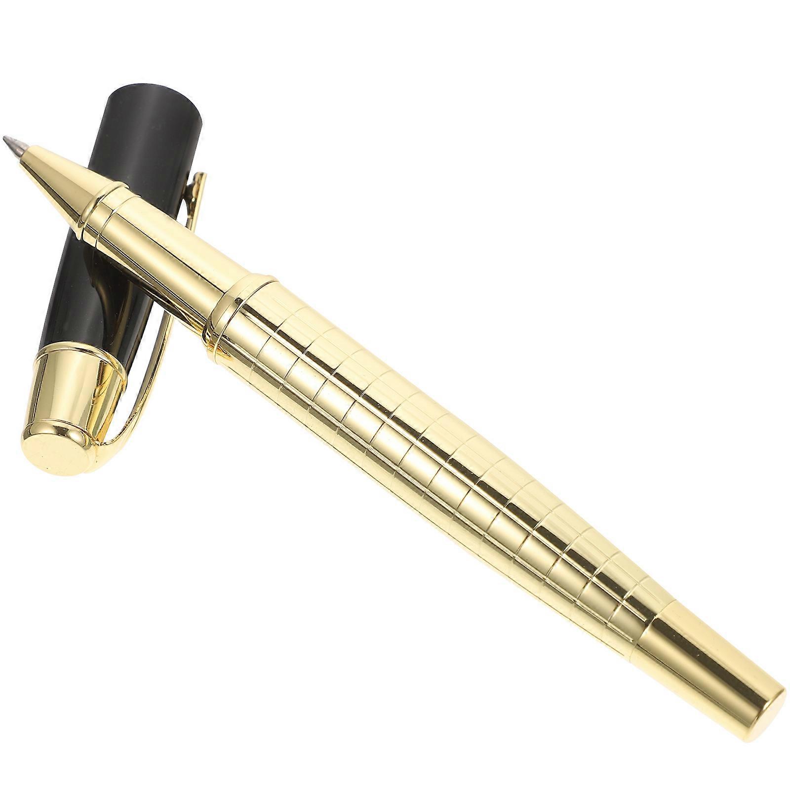 Portable Writing Pens Suitable For Adults And Students In Golden Color Great For Various Occasions Including Formal Events 2Pcs