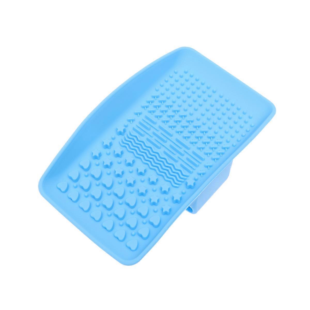 Brush Washing Mat Silicone Cleaning Tool for Cleaning Use 3Pcs Blue