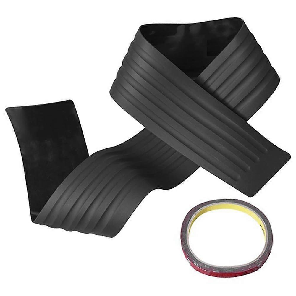 1Set Car Rubber Rear Guard Bumper Protector Trim Cover 35.8Inch, Universal Fit