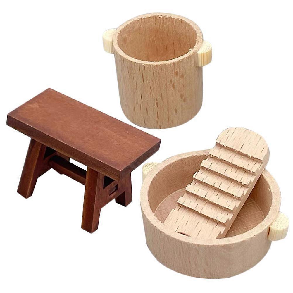 Mini House Basin Wash Board for Decoration 5Sets Assorted Color Miniature