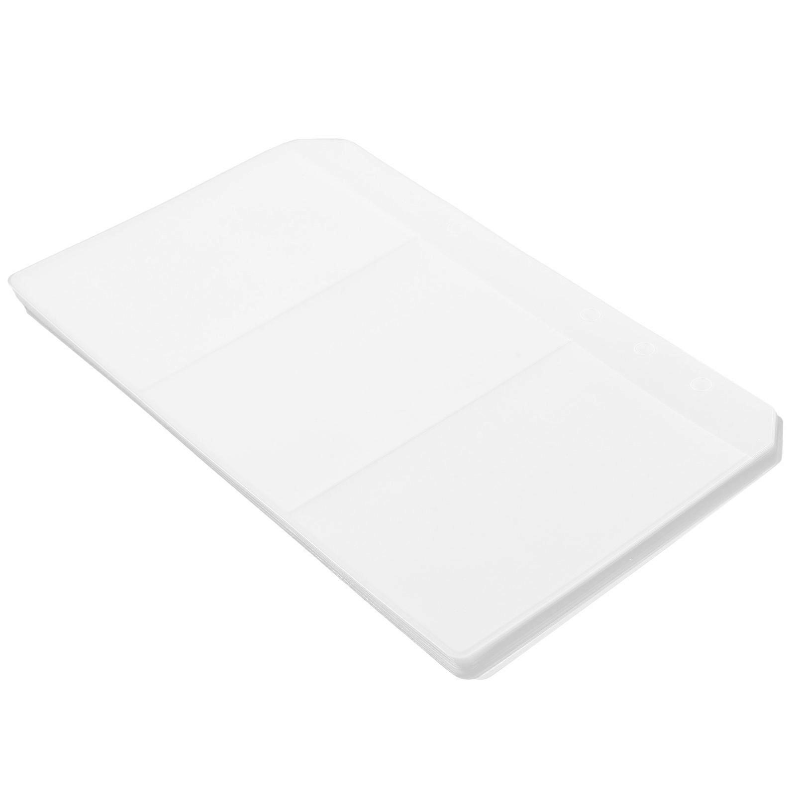 Transparent Binder Pocket Plastic Folder for Document Filing 100 Sheets