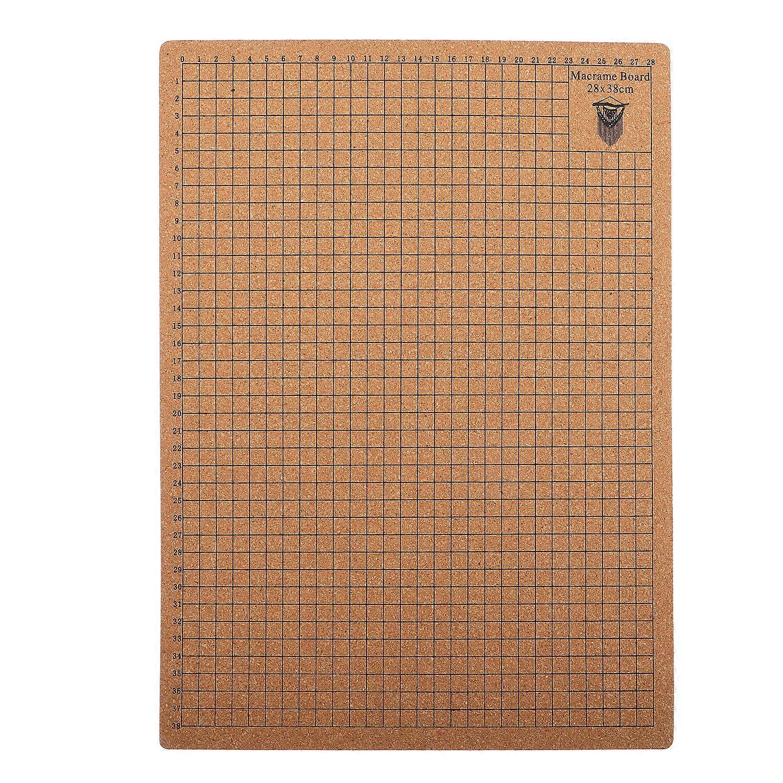 Blocking Mat Macrame Supplies Rectangular Grid Cork Board for Crafting Projects Chocolate Color for Diy Creativity 1Set