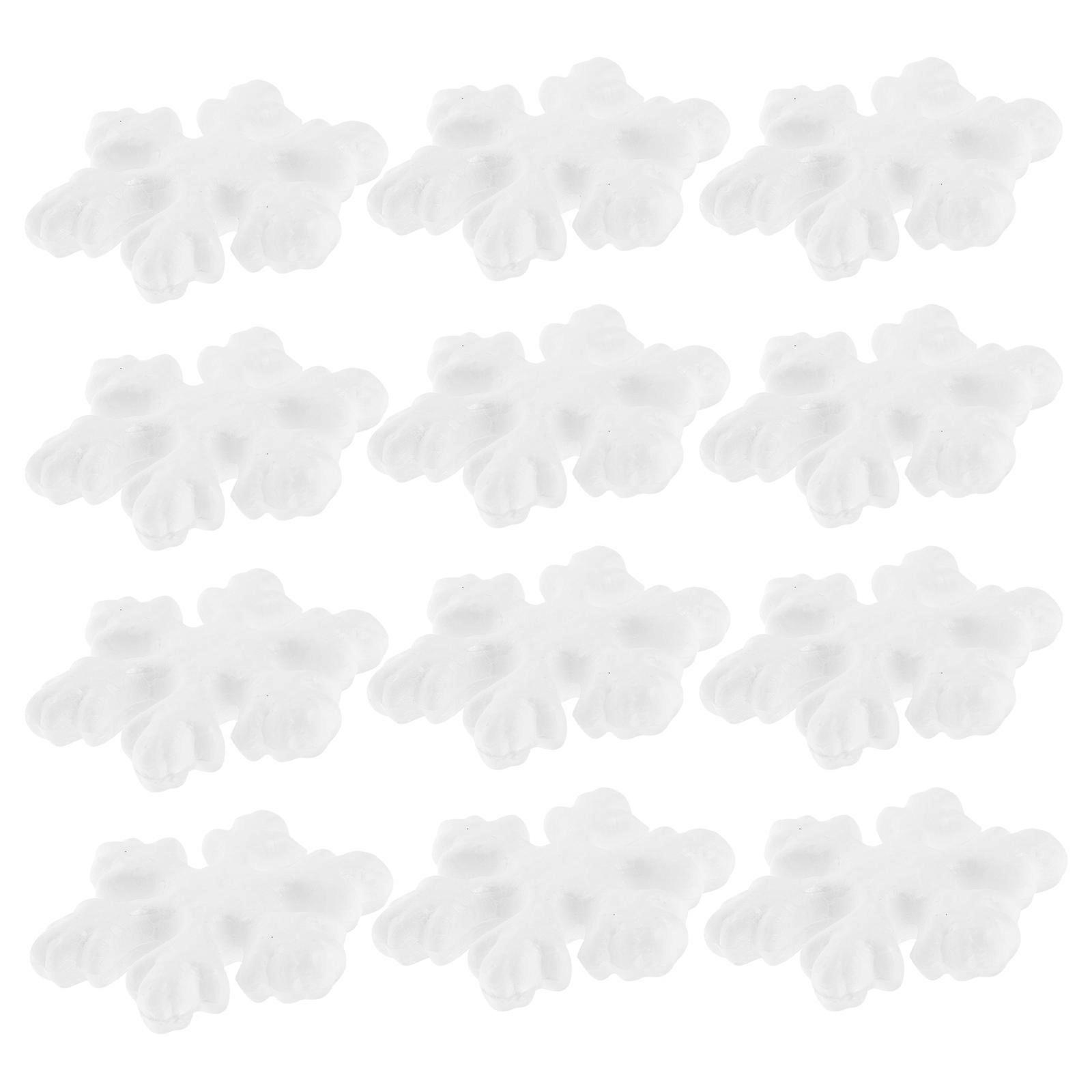 Foam Snowflake Adornment for Decor 100Pcs Hanging Ornaments