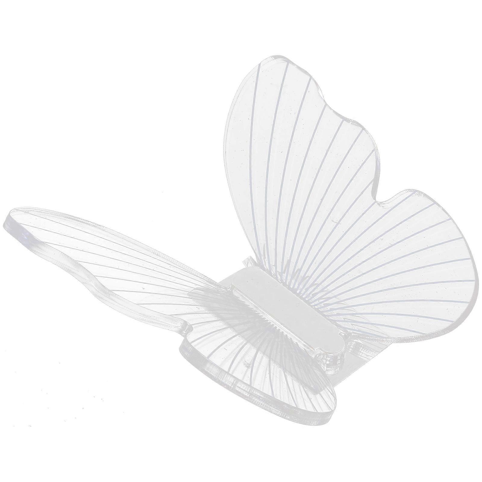 Wall Hanging Hooks Acrylic Butterfly Hook for Hanging 5Pcs Clear Set