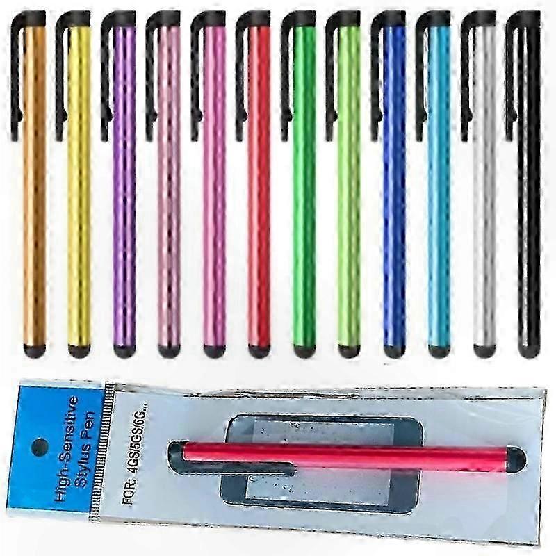 10-Pack Stylus Pens with Metallic Tips for Touchscreen Devices