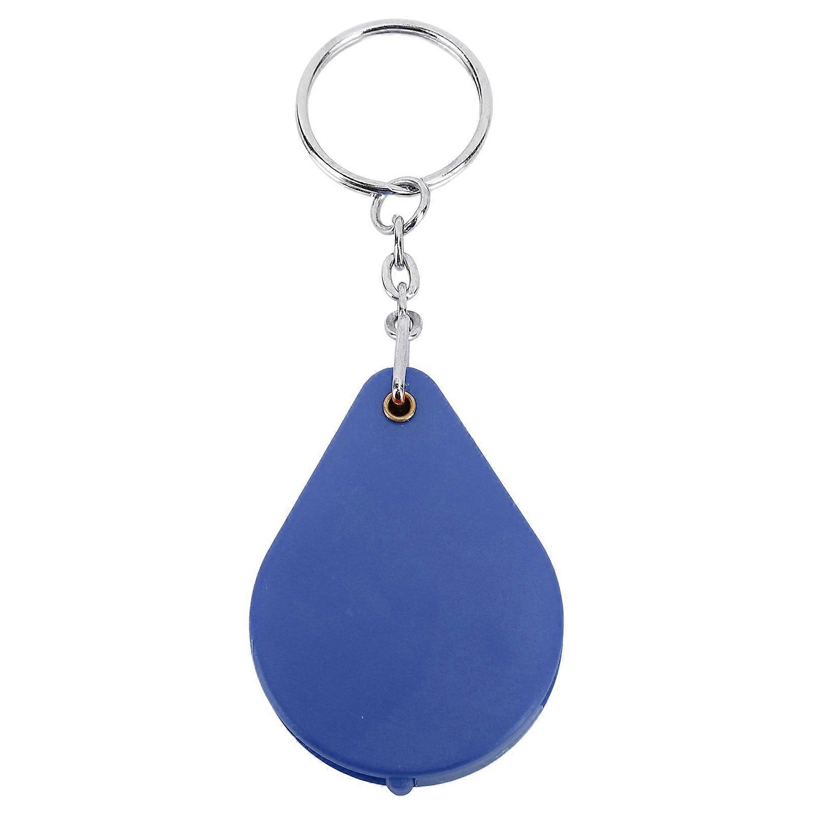 Magnifier Keychain 10X Magnification Foldable Portable Mini Magnifying Glass with Key Ring for Outdoor Reading Blue