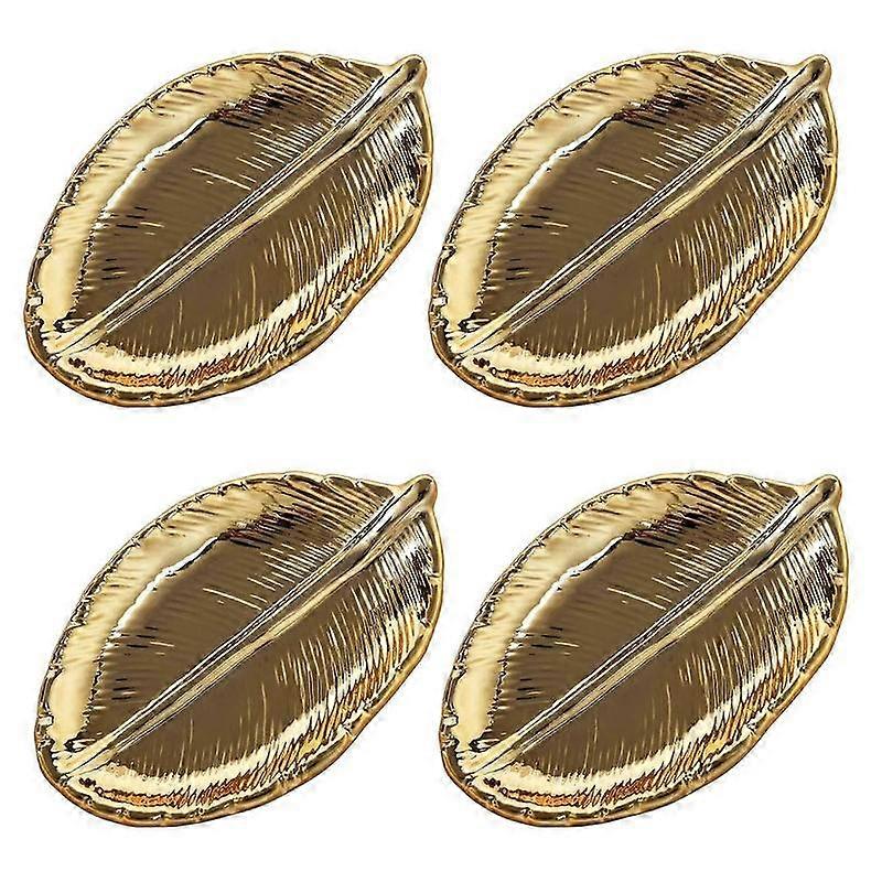 4X Decorative Ceramic Plate Dish Porcelain Candy Trinket Dish Jewelry Fruit Serving Tray Crockery Ta