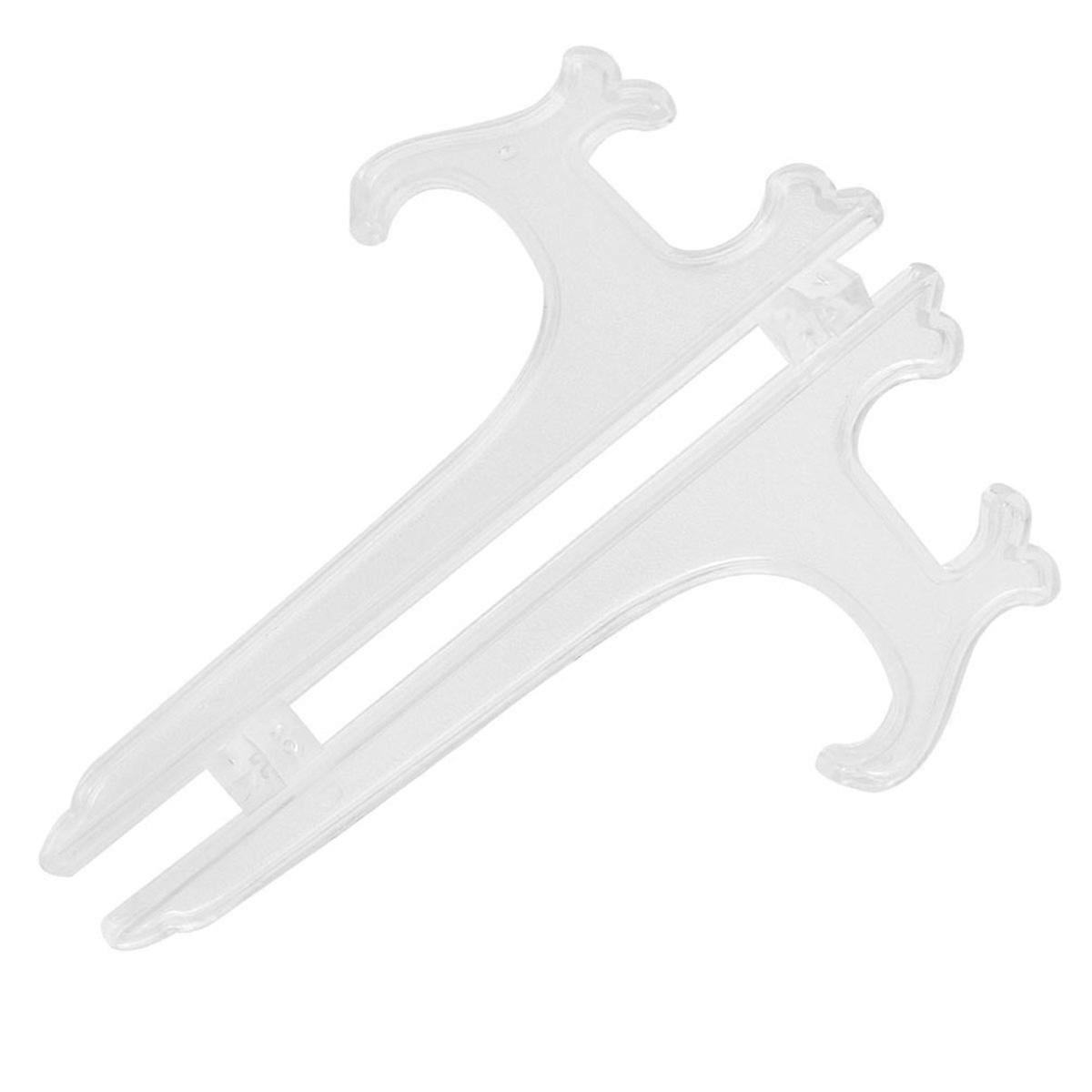 Plate Display Transparent Plastic Plate Display Stand for Office 24Pcs