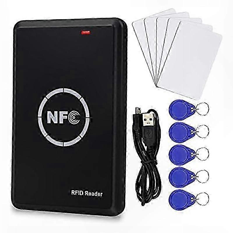 RFID Card Reader Writer, NFC Tag Duplicator, 125KHz & 13.56MHz Smart Access Control Tool for Encrypted Cards