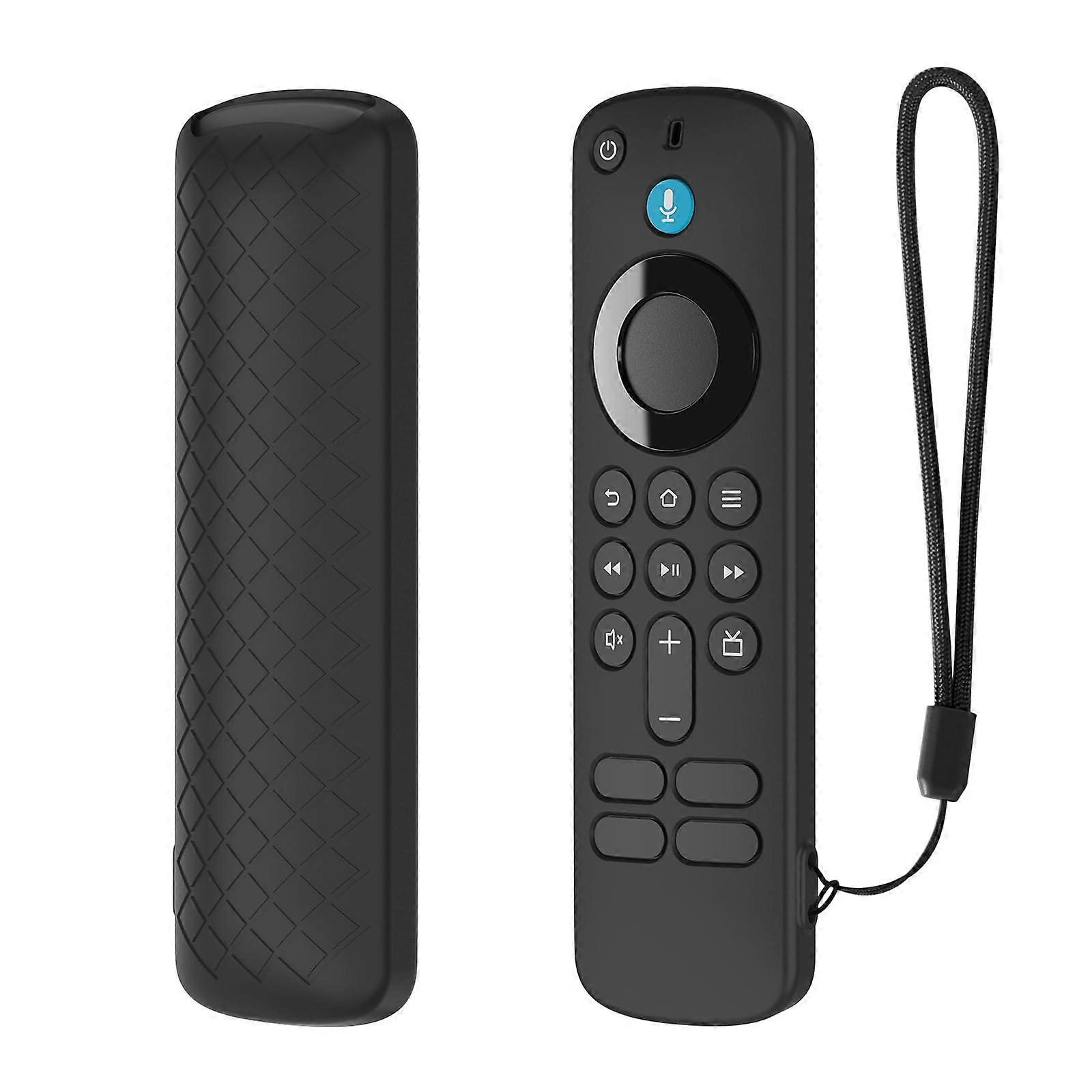 Remote Control Protective Case For TV Stick HD/ 4K Silicone ShockProof AntiSlip Protector Cover Black