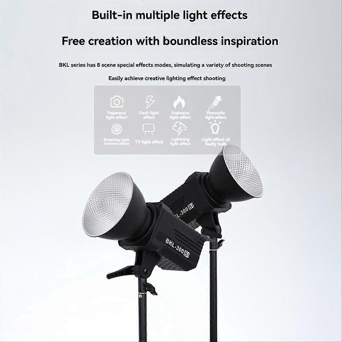 300W Bi LED Video Light, Continuous LED Lighting EU Plug