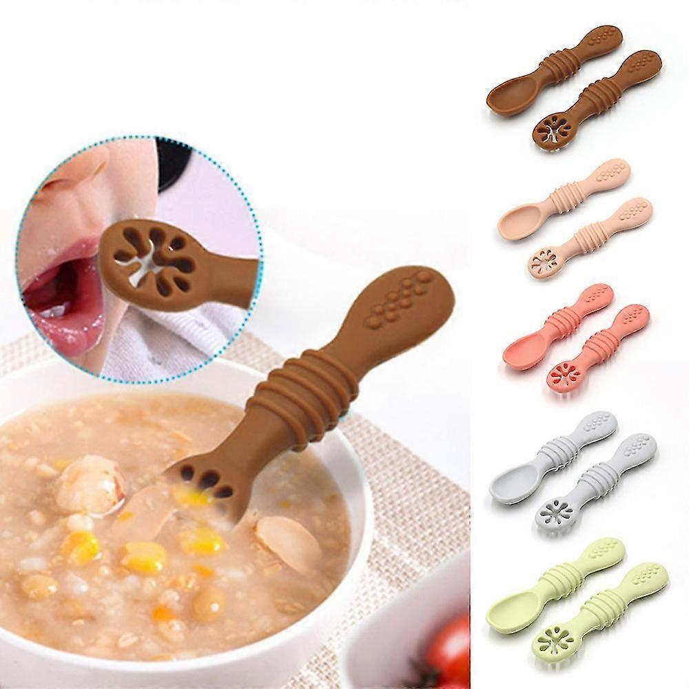 Σιλικόνη εκπαίδευση κουτάλια μωρό σίτιση στάδιο 1 για μωρό οδήγησε απογαλακτισμούς κουτάλι κατάρτισης