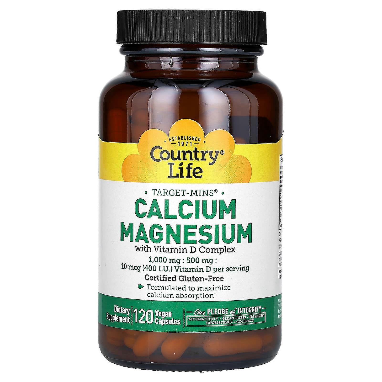 Target-Mins, Calcium Magnesium with Vitamin D Complex, 120 Vegan Capsules