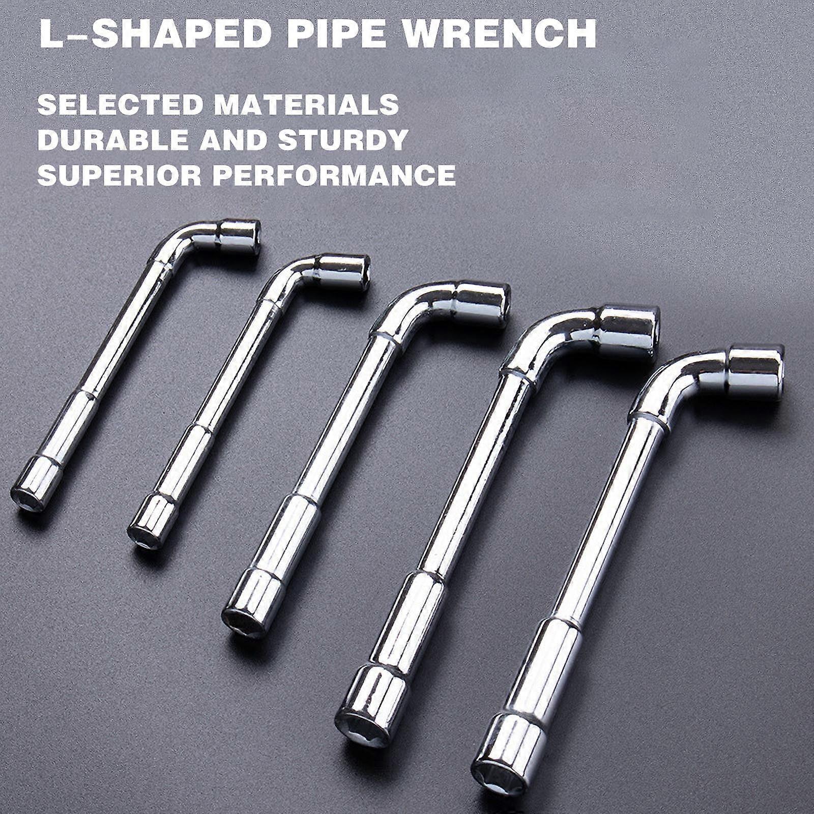 Jacenvly L-Shaped Hex Wrench Set 6-10mm, Double-Head Elbow Socket Tool for Mechanic Repair