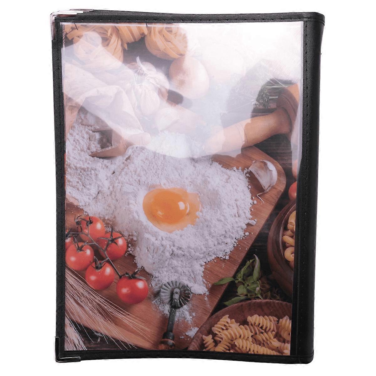 Qtmnekly Transparent Restaurant Menu Covers for A4 Size Book Style Cafe Bar 10 Pages 20 View