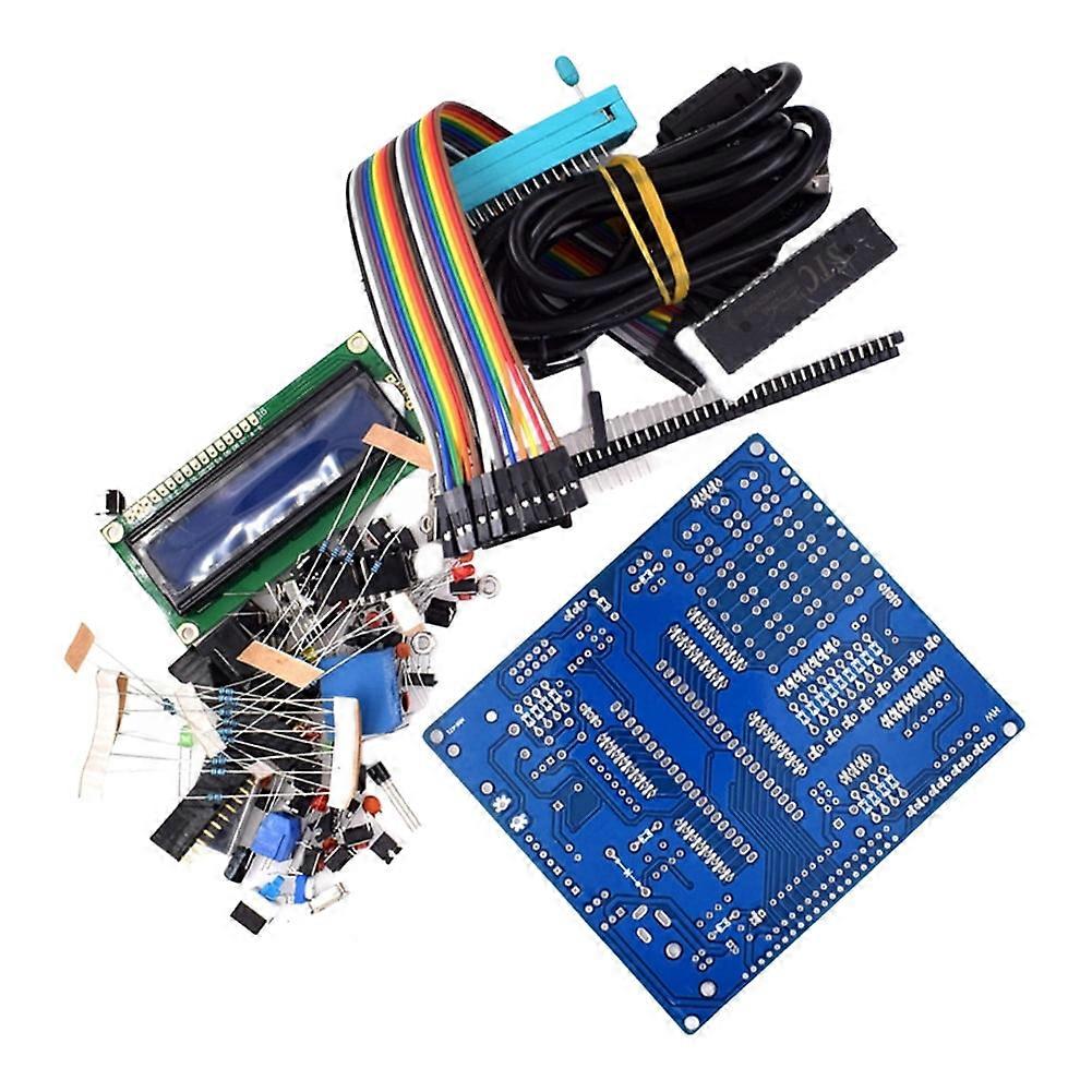 jixopn 51 Microcontroller Development Board STC89C52 DIY Learning Board Kit Accessories