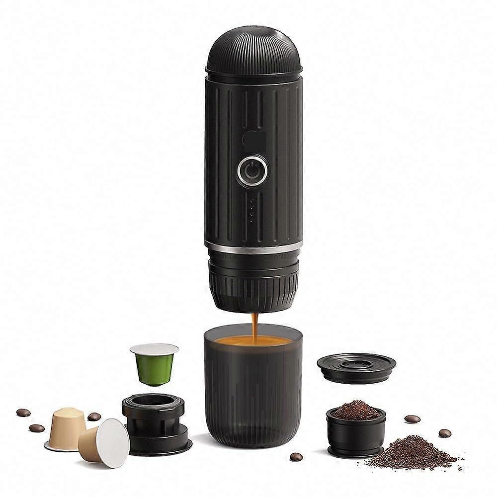 Portable Coffee Maker Electric Espresso Machine Capsules And Ground Coffee Compatible 2 In 1 For Hiking