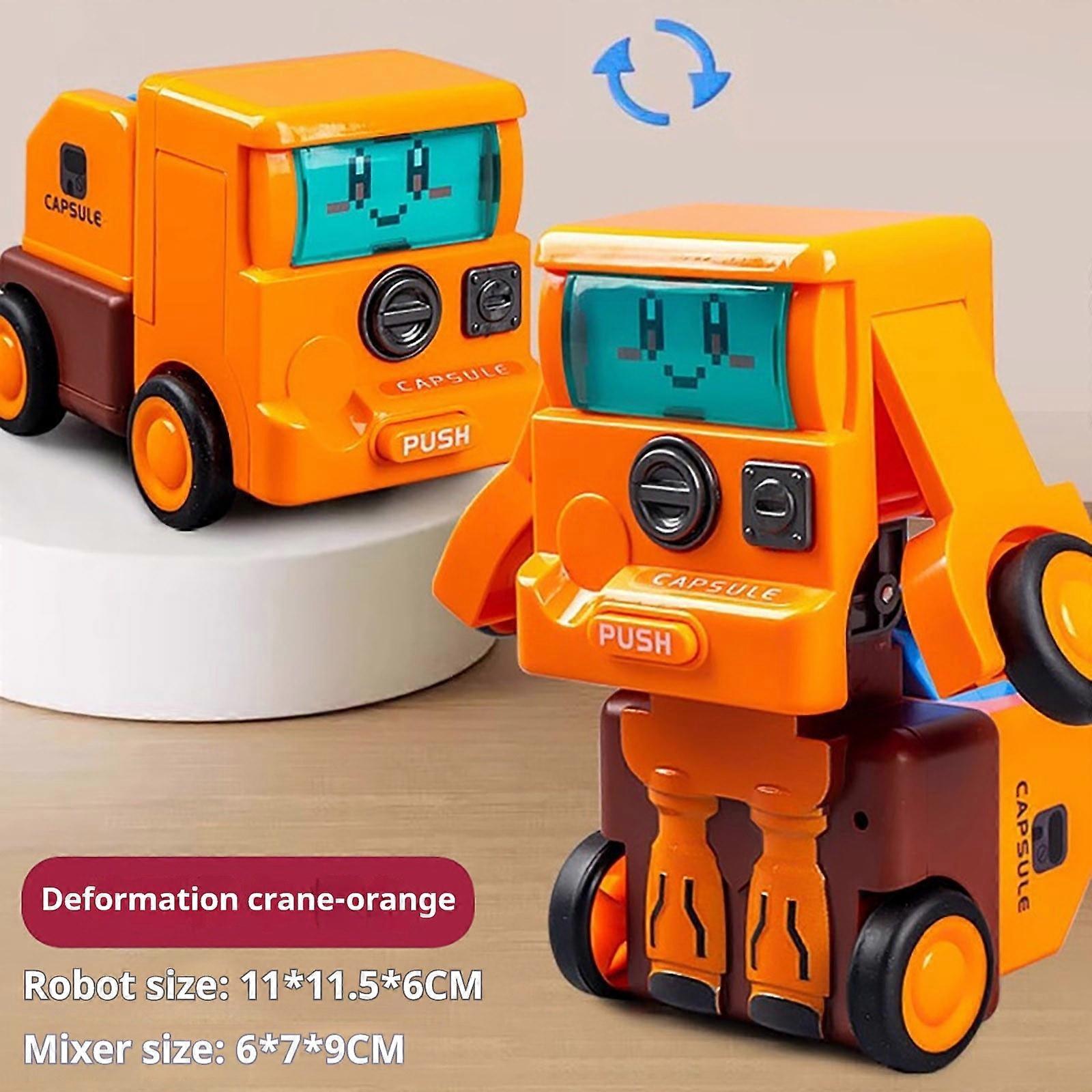 Push & Go Transforming Robot Toy Cars, Compatible with Game Machine Car, 1-4 Design, Vehicle Gift for Kids