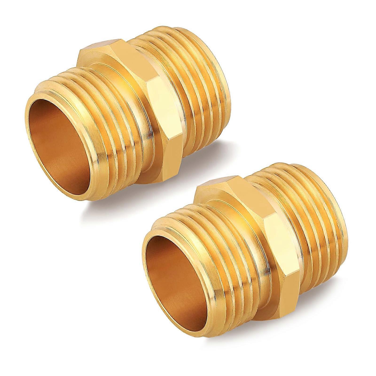 2Pcs 3/4inch Double Male/Female Threads Quick Connector Pipe Extender Coupler Hose Connector For Gardening Enduring Multicolor