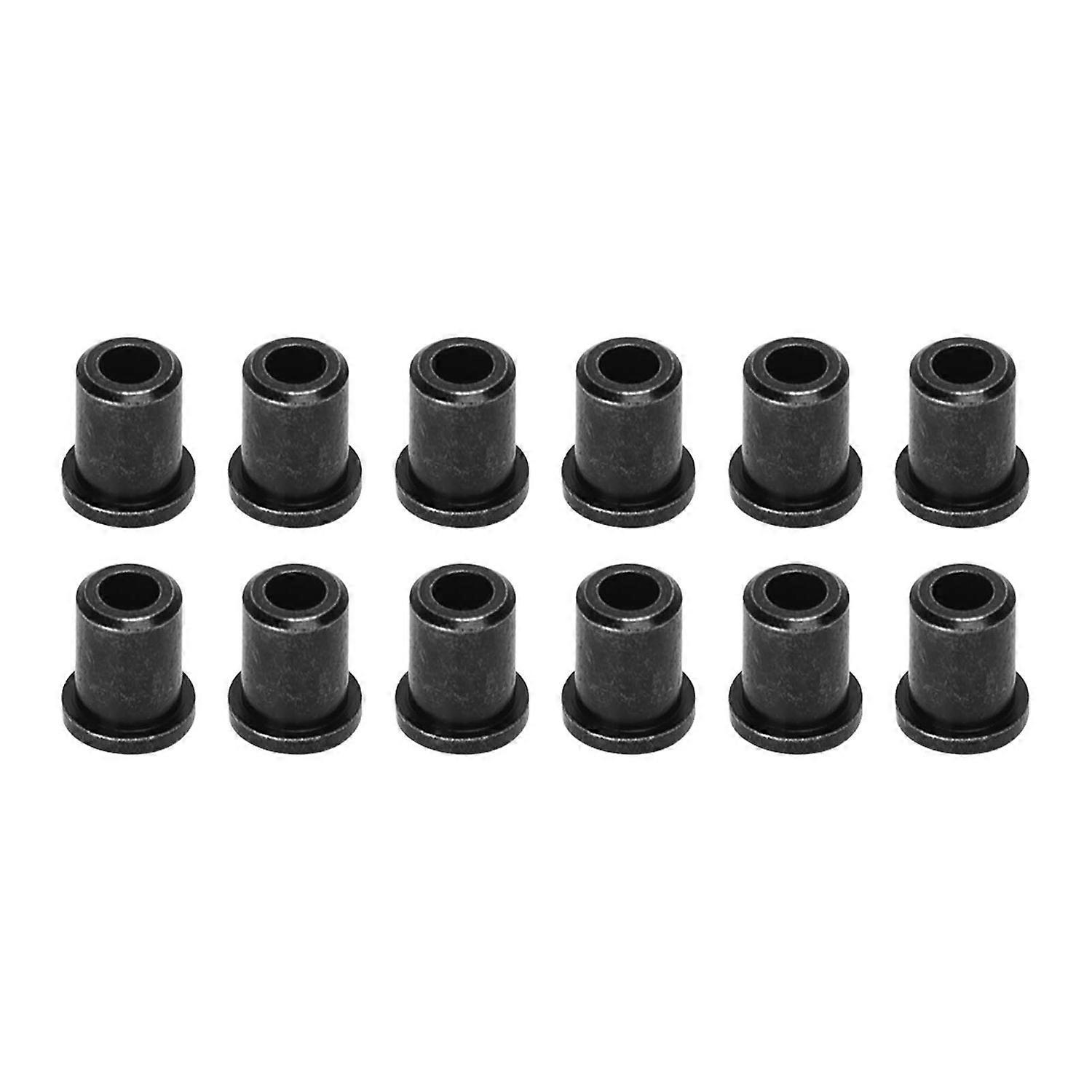 12PCS Guitar Through Body Ferrules Replacement Metal String Bushing for Electric Guitar Black
