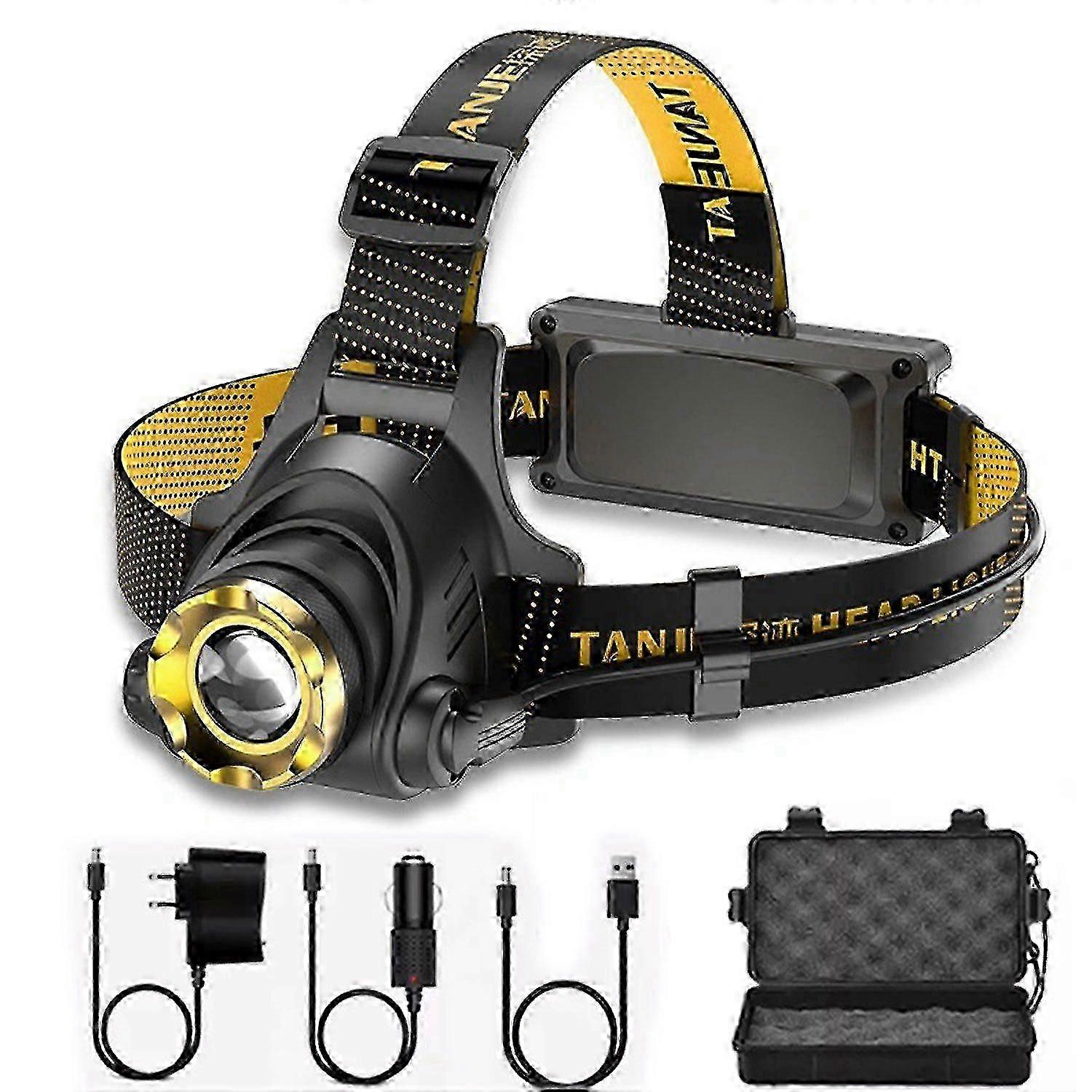 990000lm Led Headlamp Rechargeable Headlight Zoomable Head Torch Lamp Flashlight