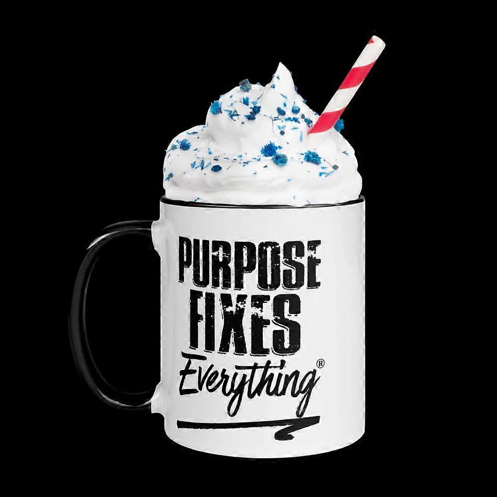 Purpose Fixes Everything® Ceramic Coffee Mug, 11oz, Black