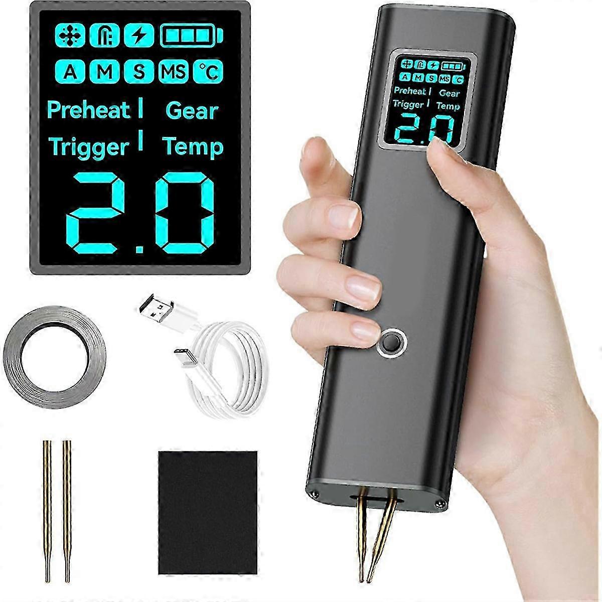 99-Gear Adjustable Handheld Battery Spot Welder with LCD Screen & Auto Mode