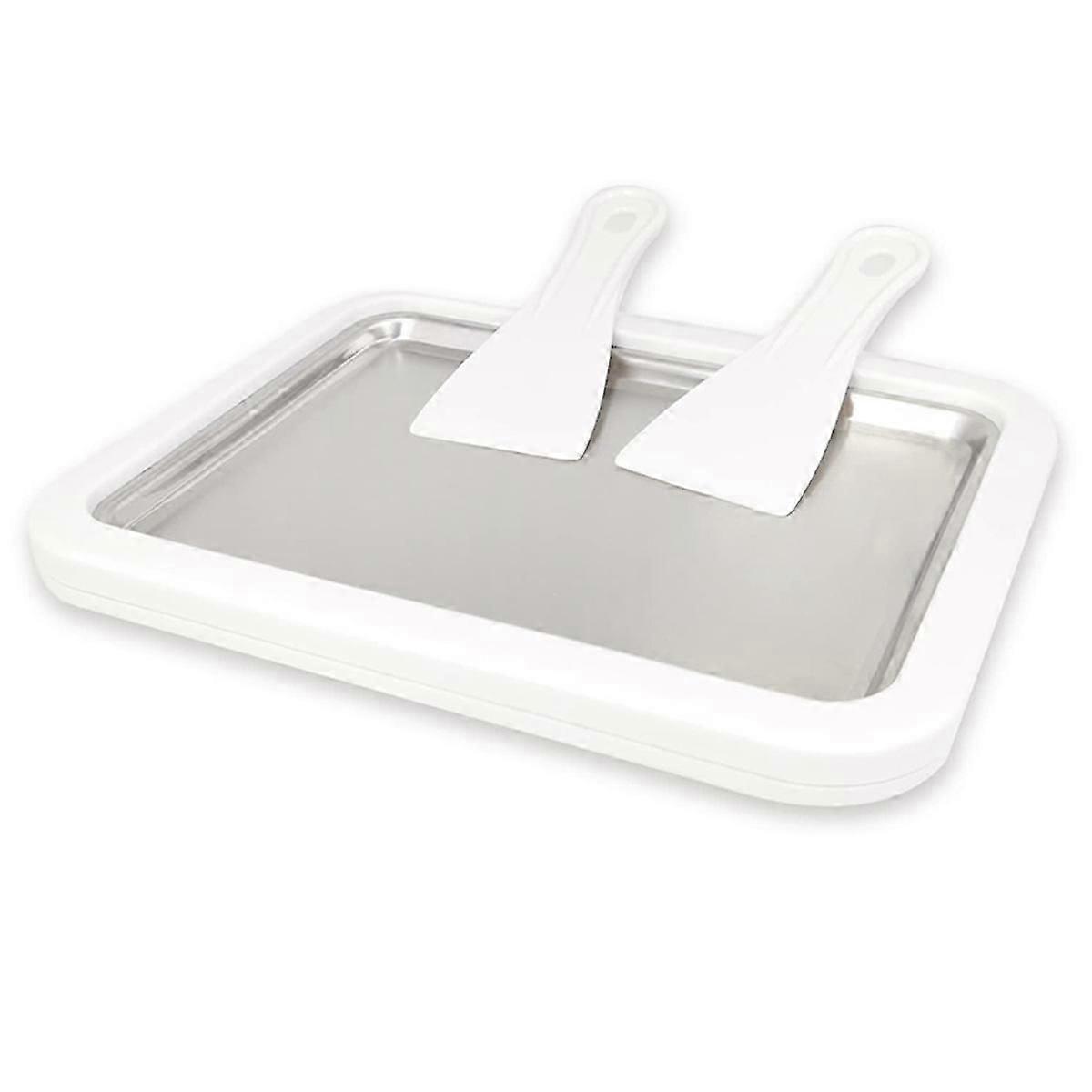 Ice Cream Frozen Yogurt Machine Stainless Steel Fried Ice Tray Fried Yogurt Machine Compact Home Ice