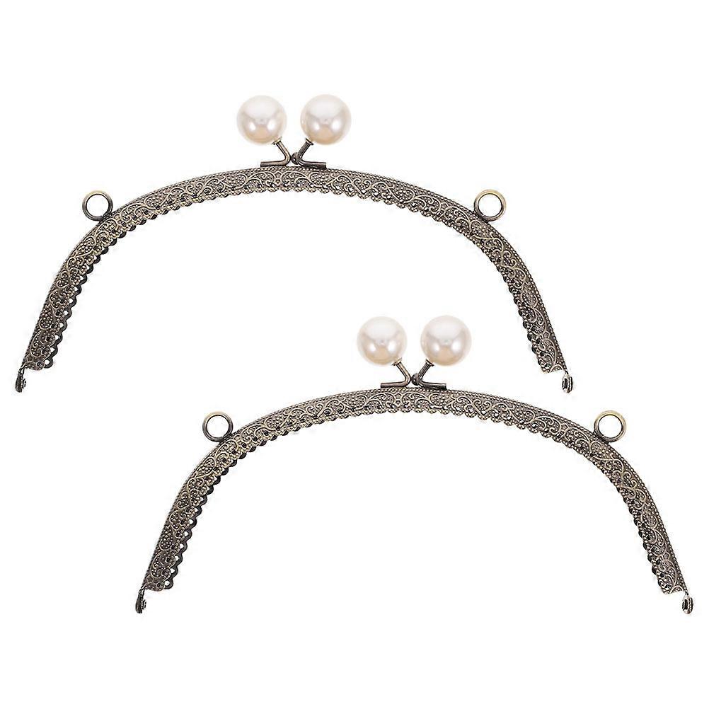 Pearl Purse Frame Replacement Clasps for Purse Making 2Pcs