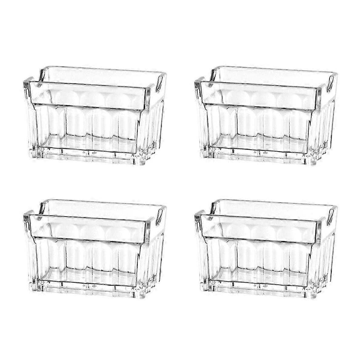 4Pcs Sugar Packet Holder Sugar Bag Storage Container Dish Display