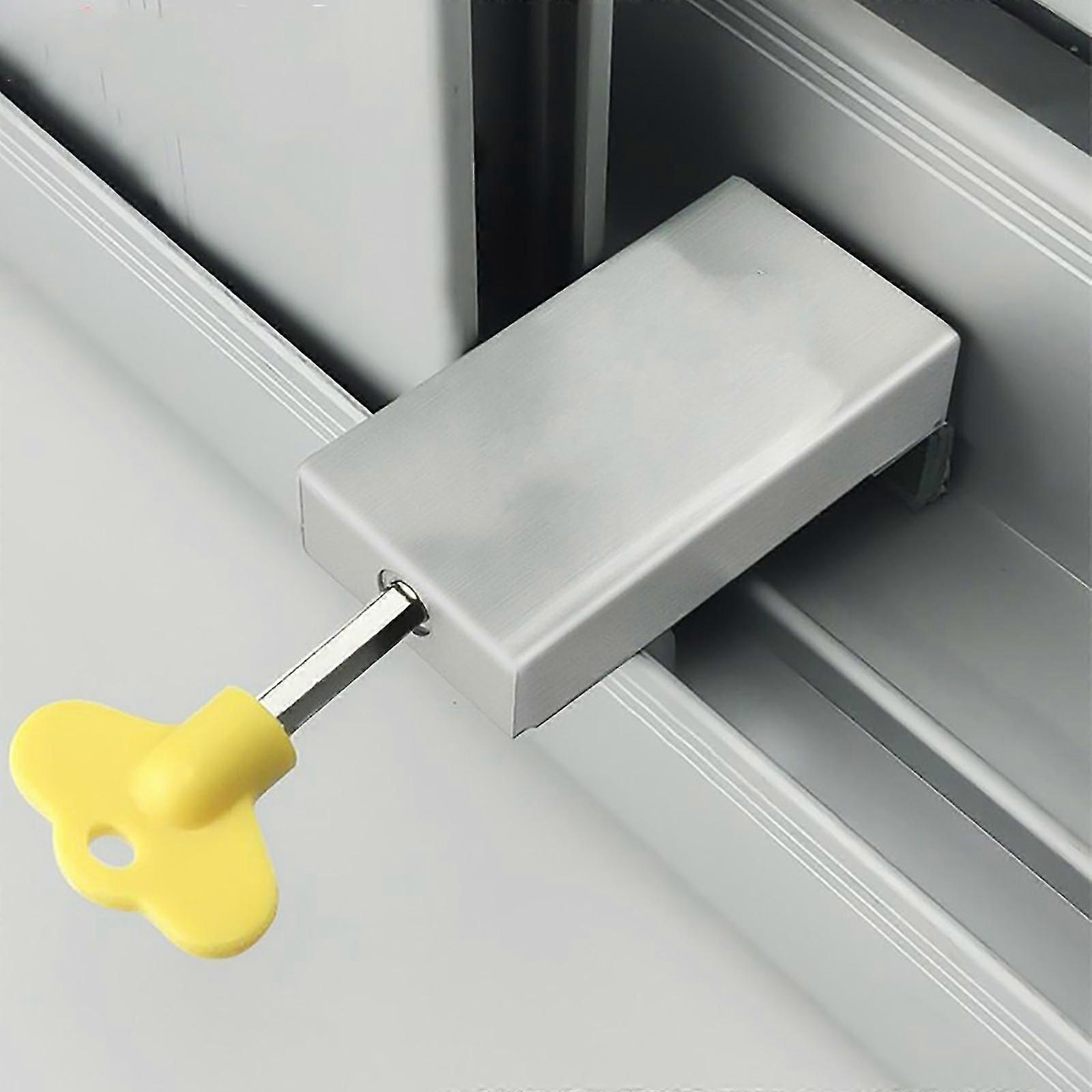 2pcs Adjustable Sliding Window Locks Door Frame Security Locks With Key