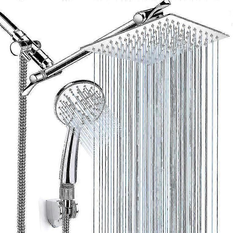Pressure Rainfall Shower Head Handheld Stainless Steel Bath Shower Angle Adjustable