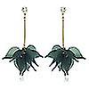 Exaggerated Temperament Acrylic Flowers Leaf Long Tassel Earrings