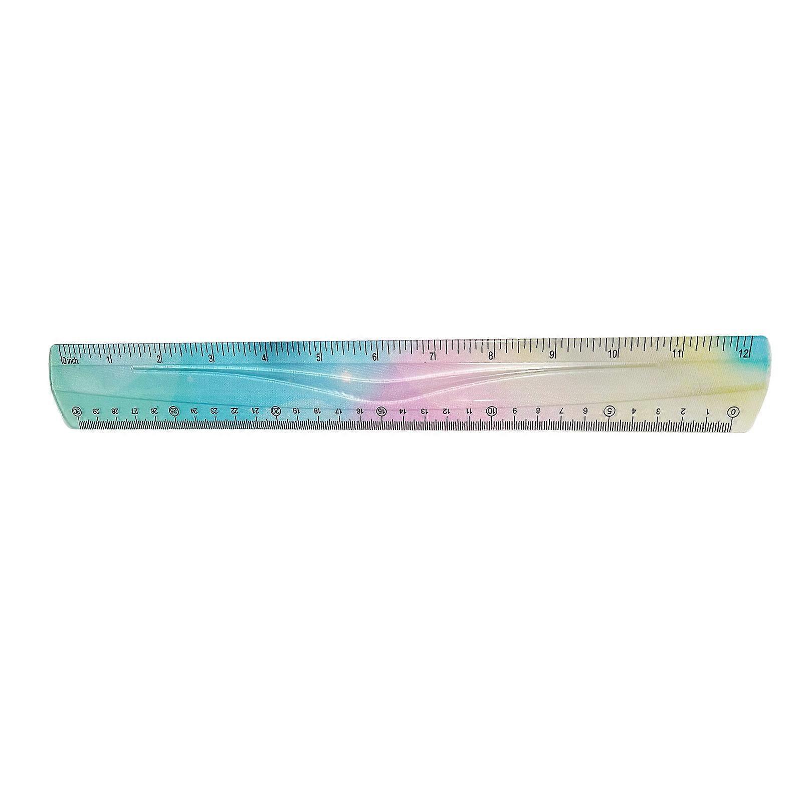 Colourful Folding Flexible Clear Ruler Measuring Rulers Foldable Drawing Ruler Bendable Straight Ruler Geometry Ruler Multicolor