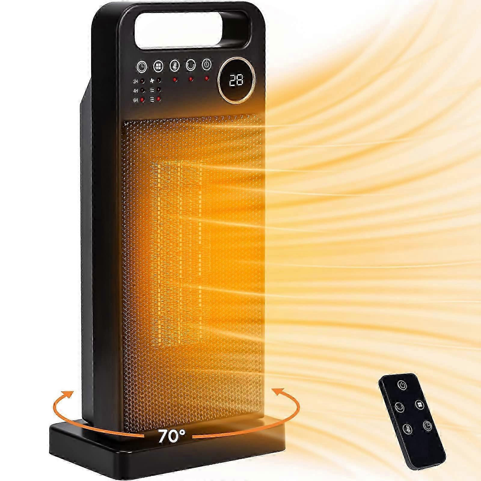 2000W Ceramic Electric Heater with Timer & Oscillation for Home